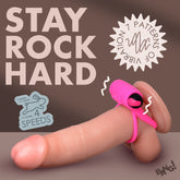 28X Remote Control Vibrating Cock Ring & Bullet - Pink